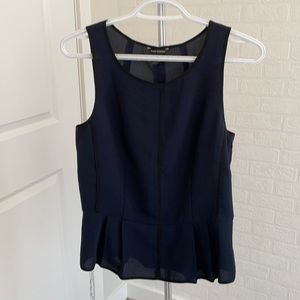 Club Monaco navy sleeveless blouse